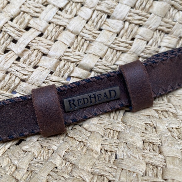 RedHead Straw Hat with Dark Brown Leather Band - Picture 3 of 10